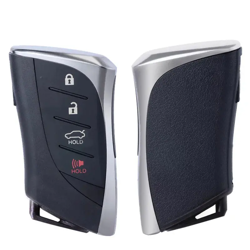 Aftermarket Smart Key Shell Compatible For For 2018-2024 Es350 Rx350h Lc500h Ls500h 2019-2024 Ux200 Ux250h Es250 Es300h 2020-2023 Gx460 Nx350 Nx450 4 Button Smart Key 1