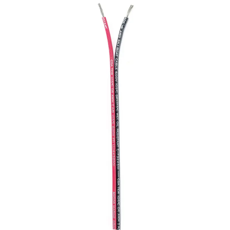 Ancor Ribbon Bonded Cable - 16/2 Awg - Red/Black - Flat - 500' [153150] 1