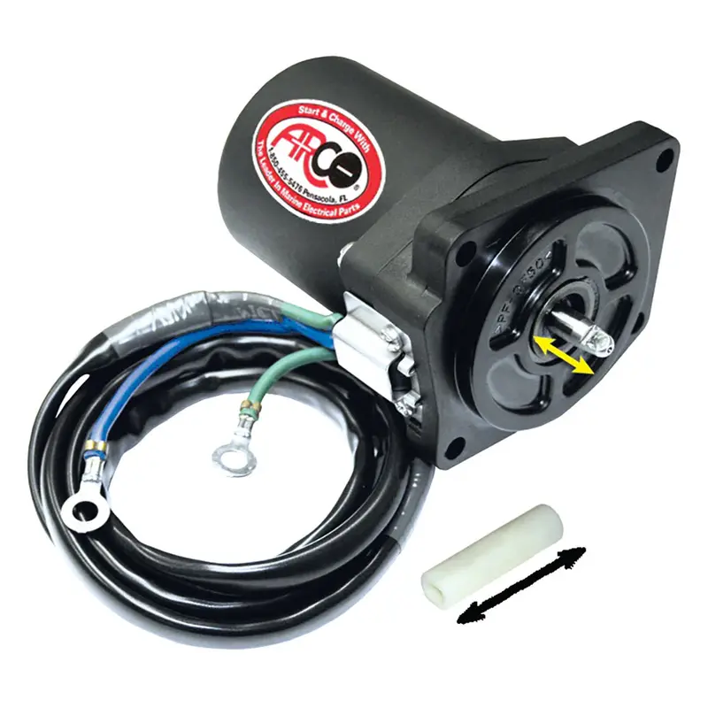 Arco Marine Replacement Outboard Tilt Trim Motor - Yamaha-4 Bolt, 5/8" Flat Blade Shaft [6258] 1