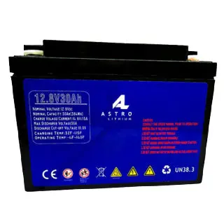 Astro Lithium 12V 30Ah Deep Cycle Battery 1