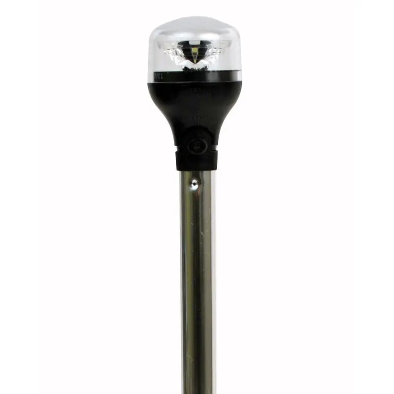 Attwood Lightarmor All-Around Light - 20" Aluminum Pole - Black Vertical Composite Base W/Adapter [5551-Pa20-7] 1