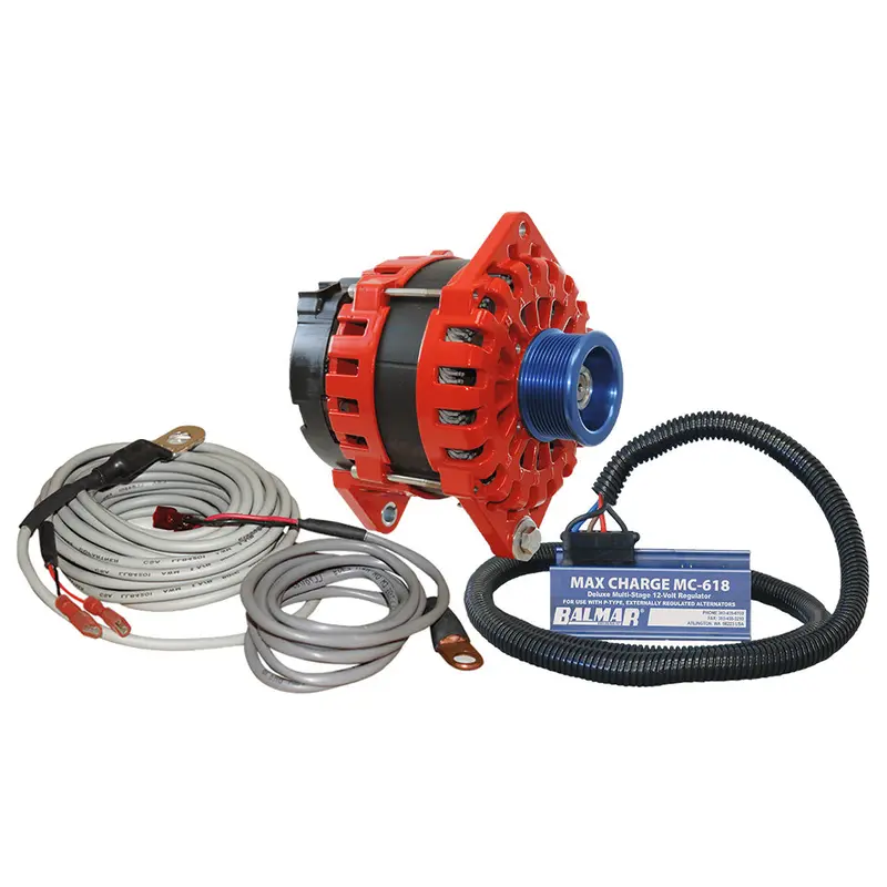 Balmar Alternator 250 Amp Kit 12V 3.15" Dual Foot Saddle J10 Pulley Regulator  Temp Sensor [Xt-Df-250-J10-Kit] 1
