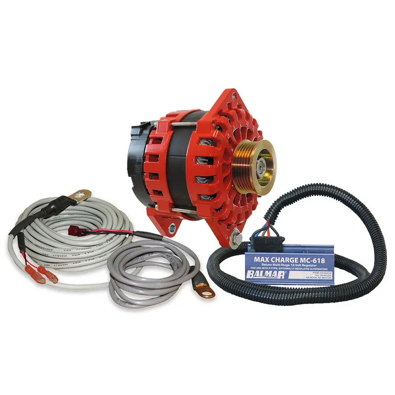Balmar Alternator 250 Amp Kit 12V 3.15" Dual Foot Saddle K6 Pulley Regulator  Temp Sensor [Xt-Cr-250-K6-Kit] 1