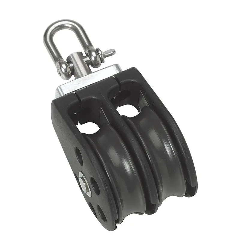 Barton Marine Size 3 45Mm Plain Bearing Pulley Block Double W/Swivel [N03230] 1