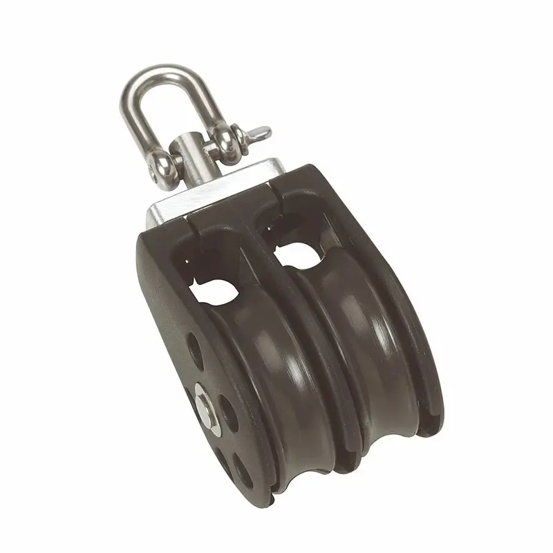 Barton Size 1 30Mm Plain Bearing Pulley Block Double W/Swivel [N01230] 1