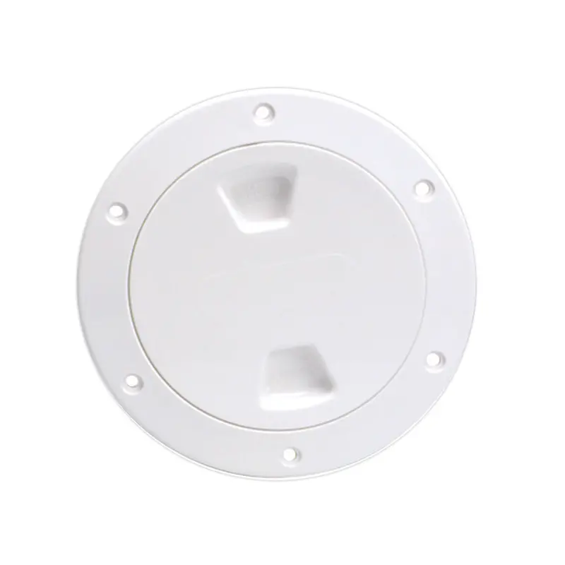 Beckson 4" Smooth Center Screw-Out Deck Plate - White [Dp40-W] 1