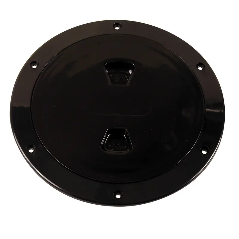 Beckson 6" Smooth Center Screw-Out Deck Plate - Black [Dp60-B] 1