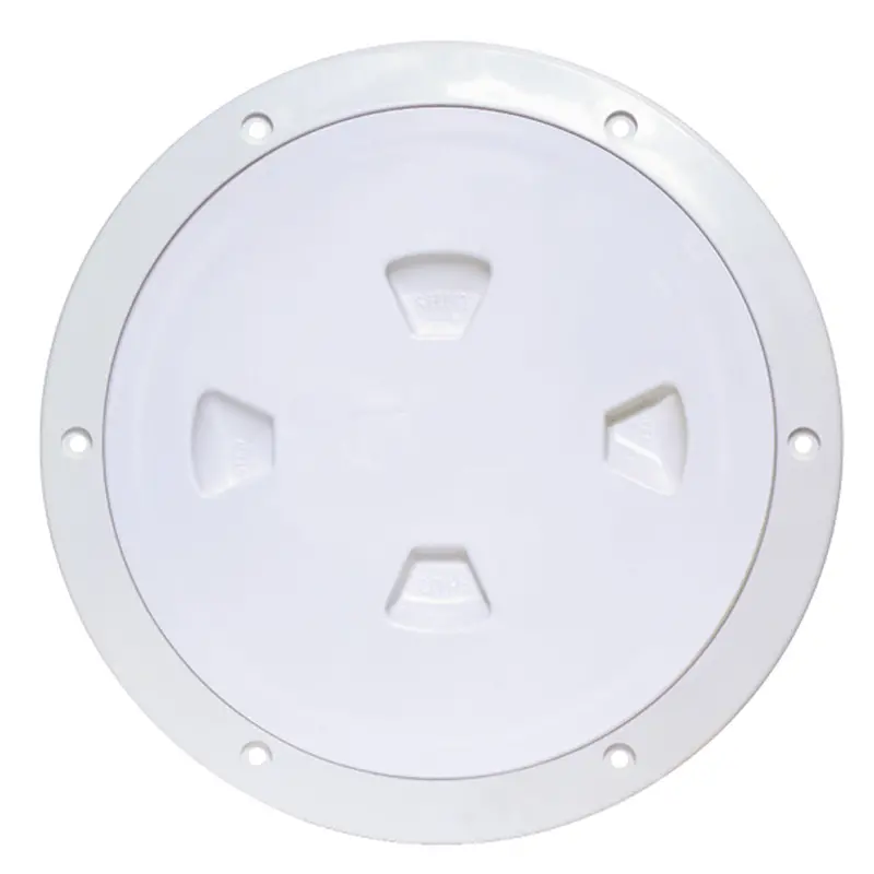 Beckson 8" Smooth Center Screw-Out Deck Plate - White [Dp80-W] 1