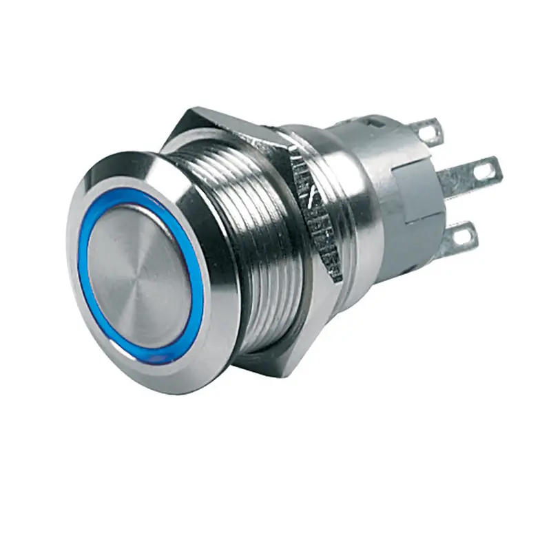 Bep Push-Button Switch 12V Momentary On/Off - Blue Led [80-511-0004-00] 1