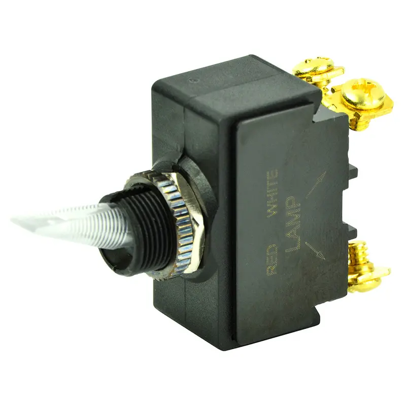 Bep Spst Lighted Toggle Switch - Red Led - 12V - #6-32 Terminal - On/Off [1001908] 1