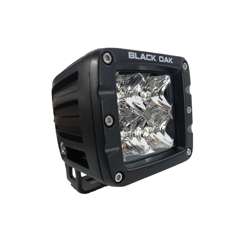 Black Oak 2" Led Pod Light - Flood Optics - Black Housing - Pro Series 3.0 [2F-Pod10cr] 1