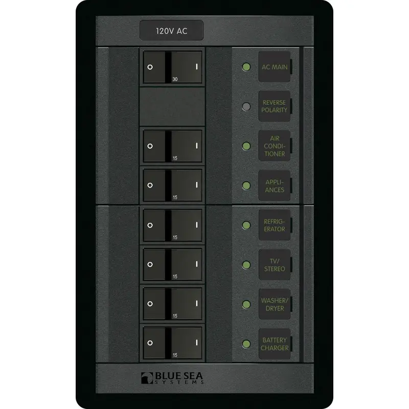 Blue Sea 1202 120V Ac Main + 6 Positions - Vertical [1202] 1