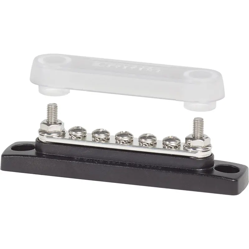 Blue Sea 2314 Minibus 100 Ampere Common Busbar 5 X 8-32 Screw Terminal With Cover [2314] 1