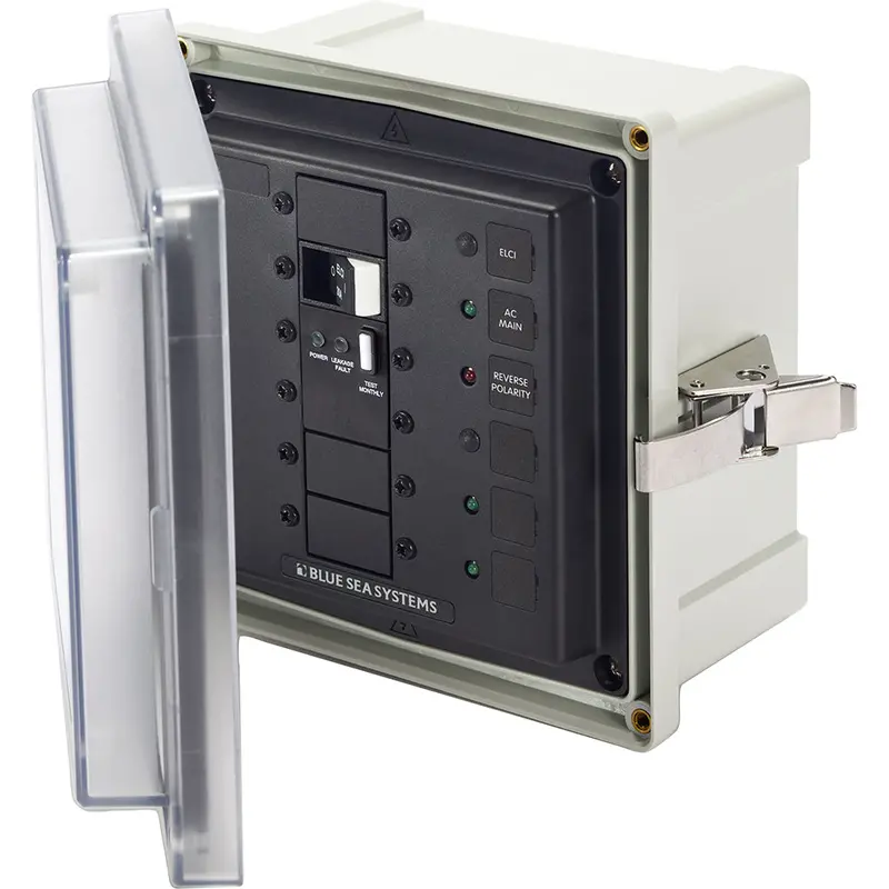Blue Sea 3118 - Sms Panel Enclosure W/Elci (50A) And 2 Blanks - 120V Ac [3118] 1