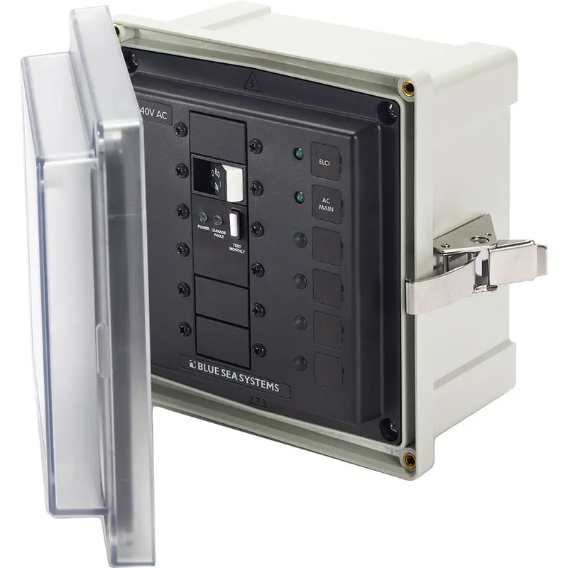 Blue Sea 3120 - Sms Panel Enclosure W/Elci Main (50A) And 2 Blanks - 240V [3120] 1