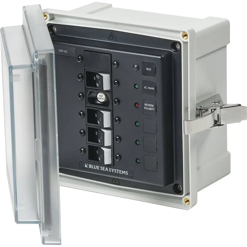 Blue Sea 3128 - Sms Panel Enclosure W/Elci (30A)  3 Branch (15A) - 120V Ac [3128] 1