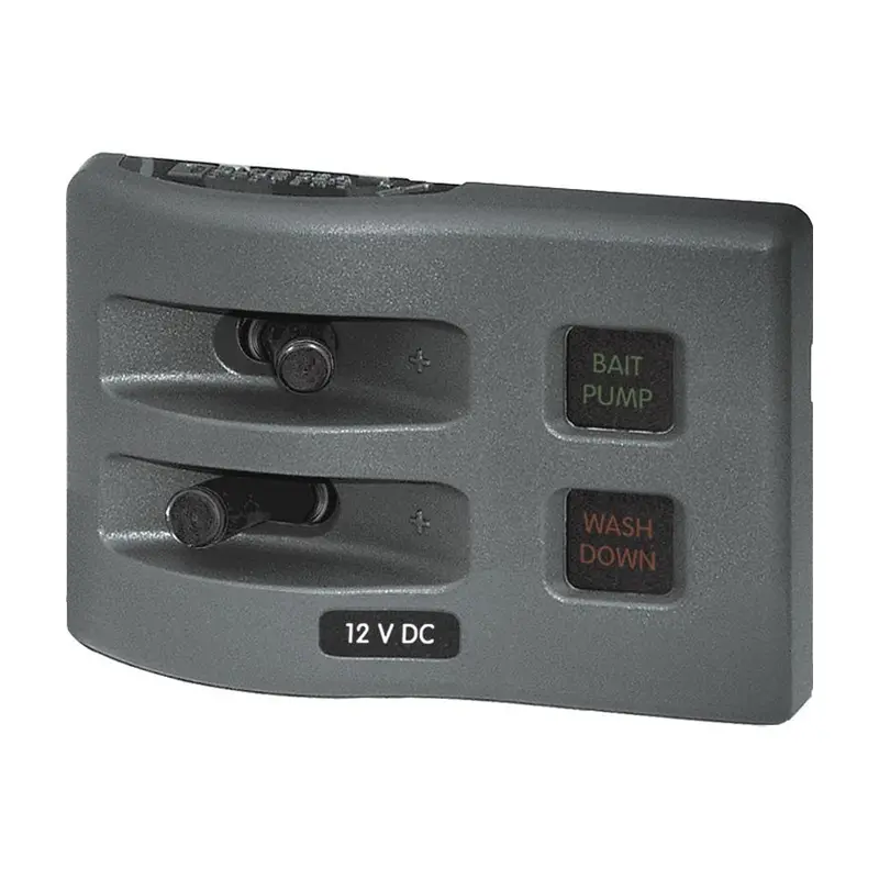 Blue Sea 4302 Weatherdeck Water Resistant Fuse Panel - 2 Position - Grey [4302] 1
