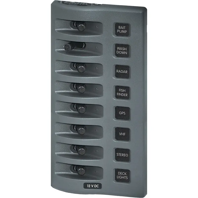 Blue Sea 4309 Weatherdeck 12V Dc Waterproof Switch Panel - 8 Position [4309] 1