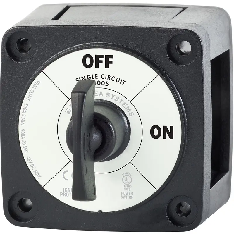 Blue Sea 6005200 Battery Switch Single Circuit On-Off - Black [6005200] 1