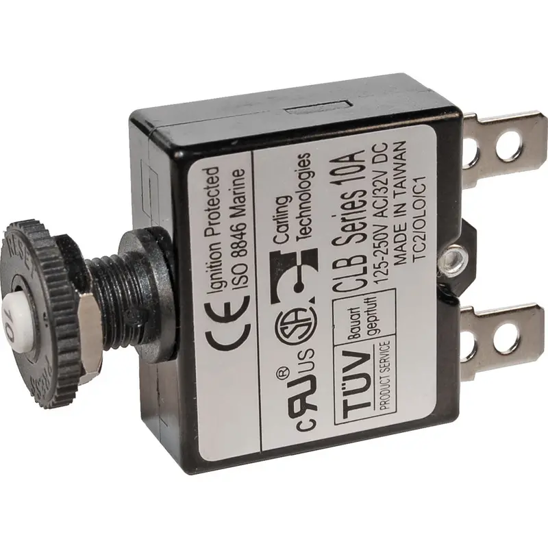 Blue Sea 7050 3A Push Button Thermal With Quick Connect Terminals [7050] 1