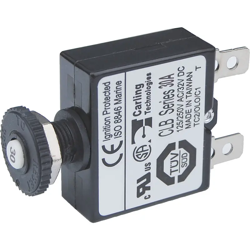 Blue Sea 7059 30A Push Button Thermal With Quick Connect Terminals [7059] 1