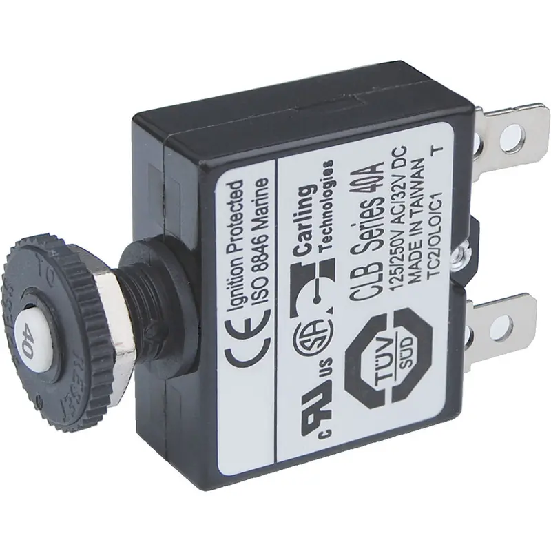 Blue Sea 7061 40A Push Button Thermal With Quick Connect Terminals [7061] 1