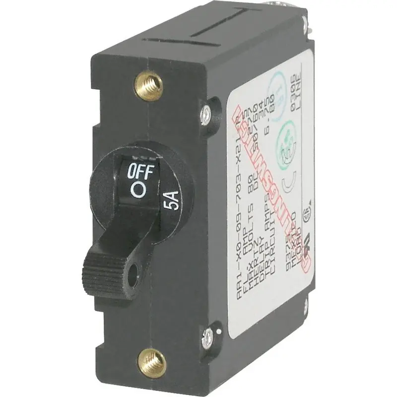 Blue Sea 7200 Ac / Dc Single Pole Magnetic World Circuit Breaker  -  5 Amp [7200] 1