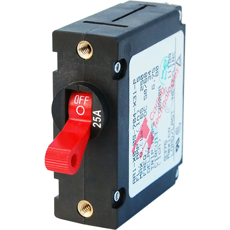 Blue Sea 7217 Ac / Dc Single Pole Magnetic World Circuit Breaker  -  25 Amp Red [7217] 1