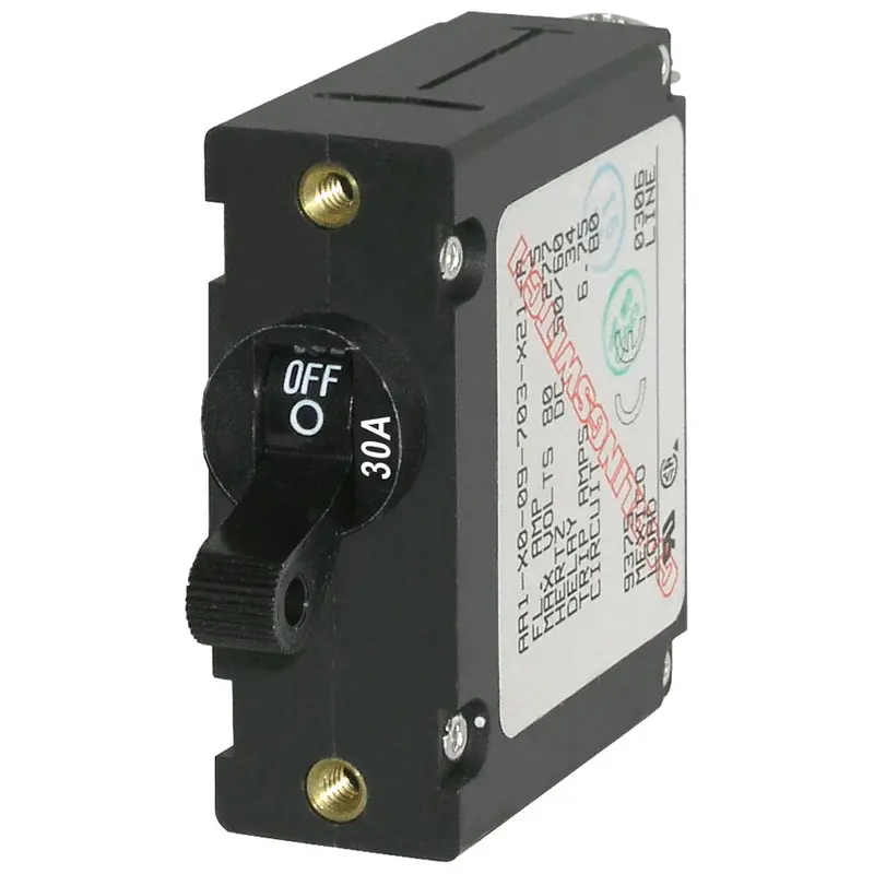 Blue Sea 7220 Ac / Dc Single Pole Magnetic World Circuit Breaker  -  30 Amp [7220] 1