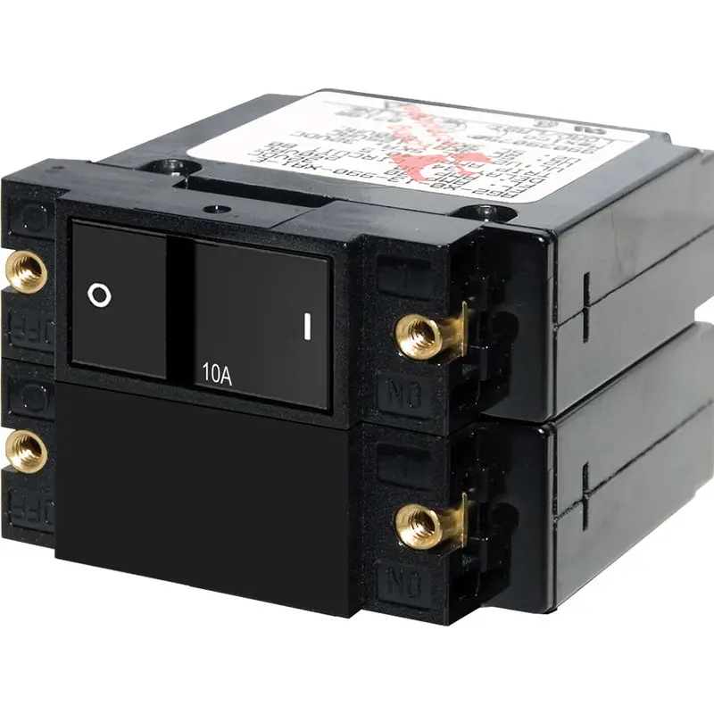 Blue Sea 7410 A-Series Flat Rocker Circuit Breaker - Double Pole - 10A [7410] 1