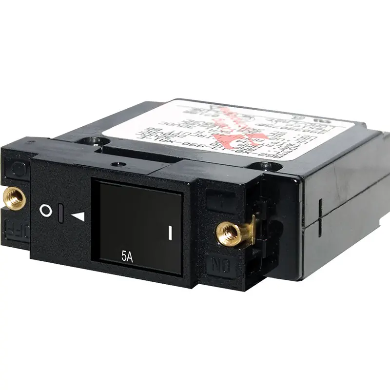 Blue Sea 7425 Single Pole Small Case 2" Slot Reset Rocker Circuit Breaker  -  5 Amp [7425] 1
