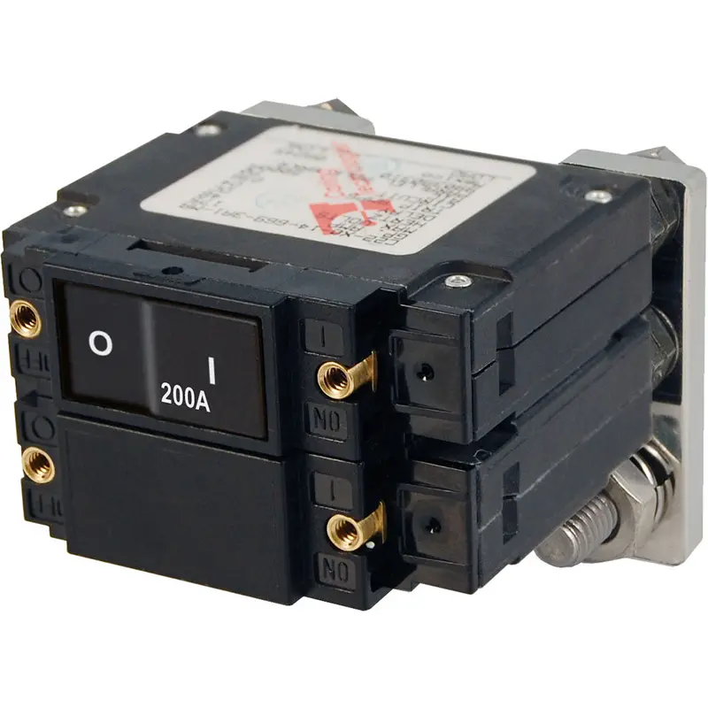 Blue Sea 7476 C - Series Flat Circuit Breaker, Single And Double Pole  -  200 Amp [7476] 1