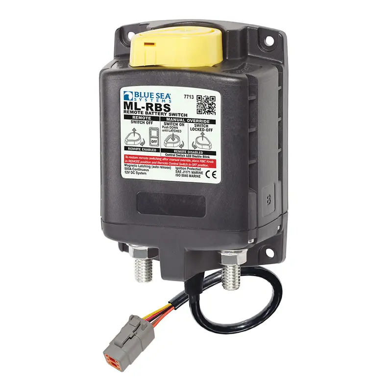Blue Sea 7713100 Ml-Rbs Remote Battery Switch W/Manual Control Auto Release  Deutsch Connector - 12V [7713100] 1