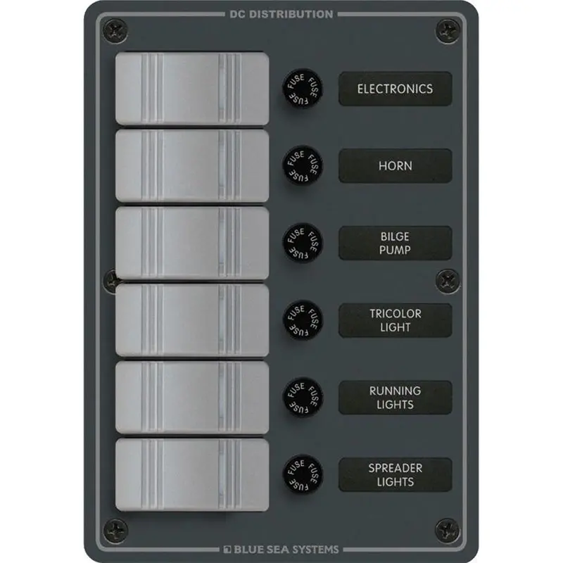 Blue Sea 8053 Slate Grey - 6 Position - Vertical [8053] 1