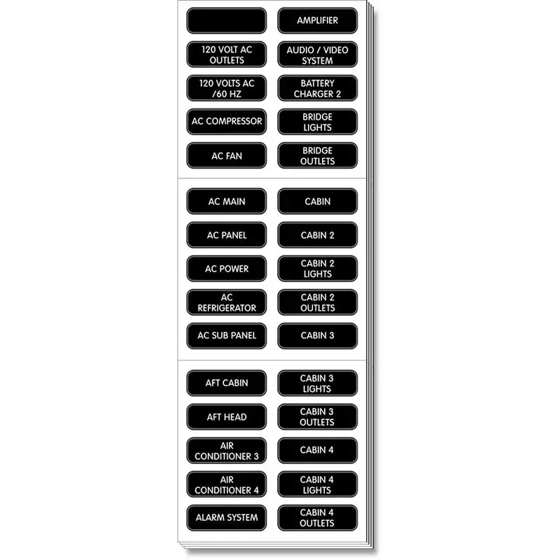 Blue Sea 8067 Ac Panel Extended 120 Label Set [8067] 1