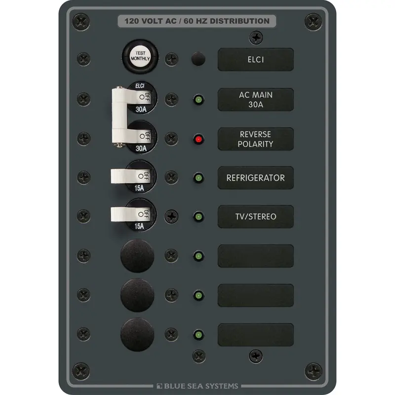 Blue Sea 8101 Elci Gfci Panel Ac 5 Position [8101] 1