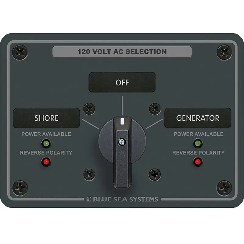 Blue Sea 8367 Ac Rotary Switch Panel 30 Ampere 2 Positions + Off, 2 Pole [8367] 1