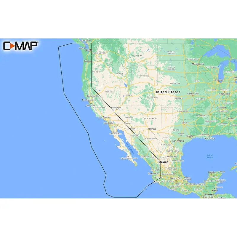 C-Map M-Na-Y206-Ms West Coast  Baja California Reveal Coastal Chart - Does Not Contain Hawaii [M-Na-Y206-Ms] 1