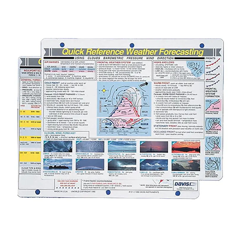 Davis Quick Reference Weather Forecasting Card [131] 1