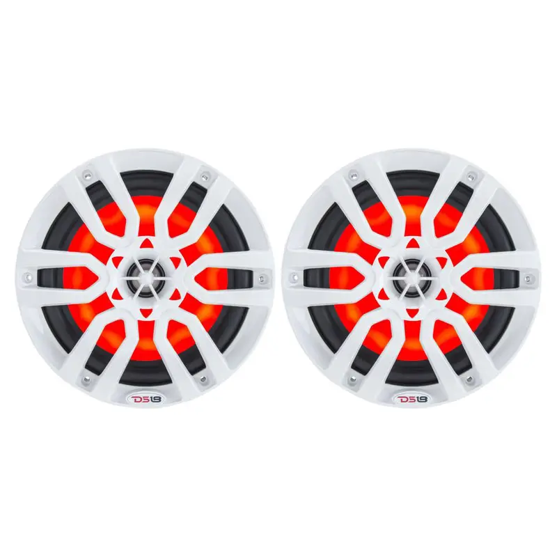 Ds18 Hydro 8" 2-Way Marine Speakers W/Rgb Led Lights 375W - White [Nxl-8] 1
