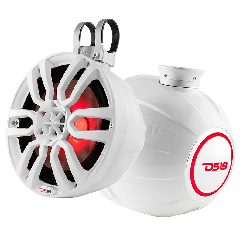 Ds18 Hydro 8" Compact Wakeboard Pod Tower W/Rgb Light - 375W - White [Nxl-Ps8w] 1
