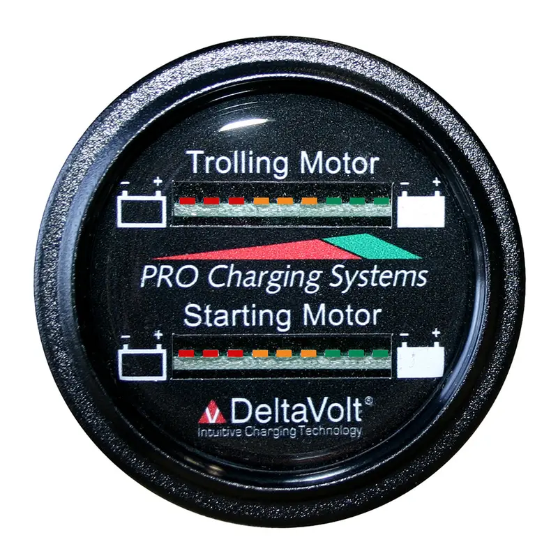 Dual Pro Battery Fuel Gauge - Marine Dual Read Battery Monitor - 12V/24V System - 15 Battery Cable [Bfgwom1524v/12V] 1