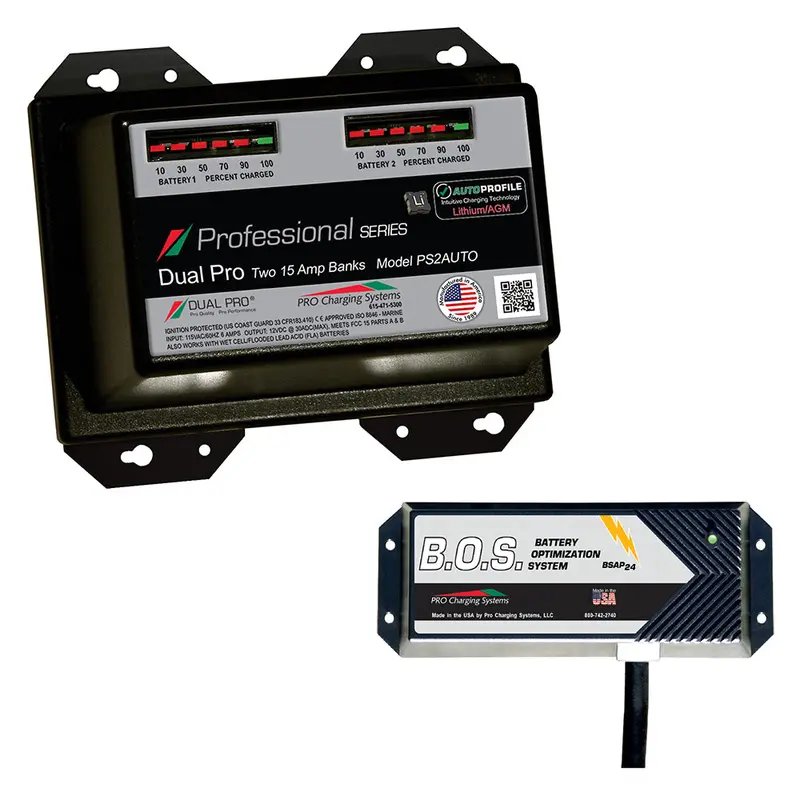 Dual Pro Ps2 Auto 2 Bank Battery Charger W/2 Bank B.O.S. [Ps2auto/Bos12v2] 1