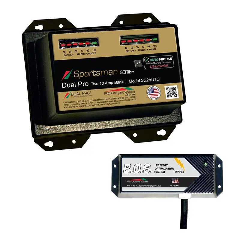 Dual Pro Ss2 Auto 2 Bank Battery Charger W/2 Bank B.O.S. [Ss2auto/Bos12v2] 1