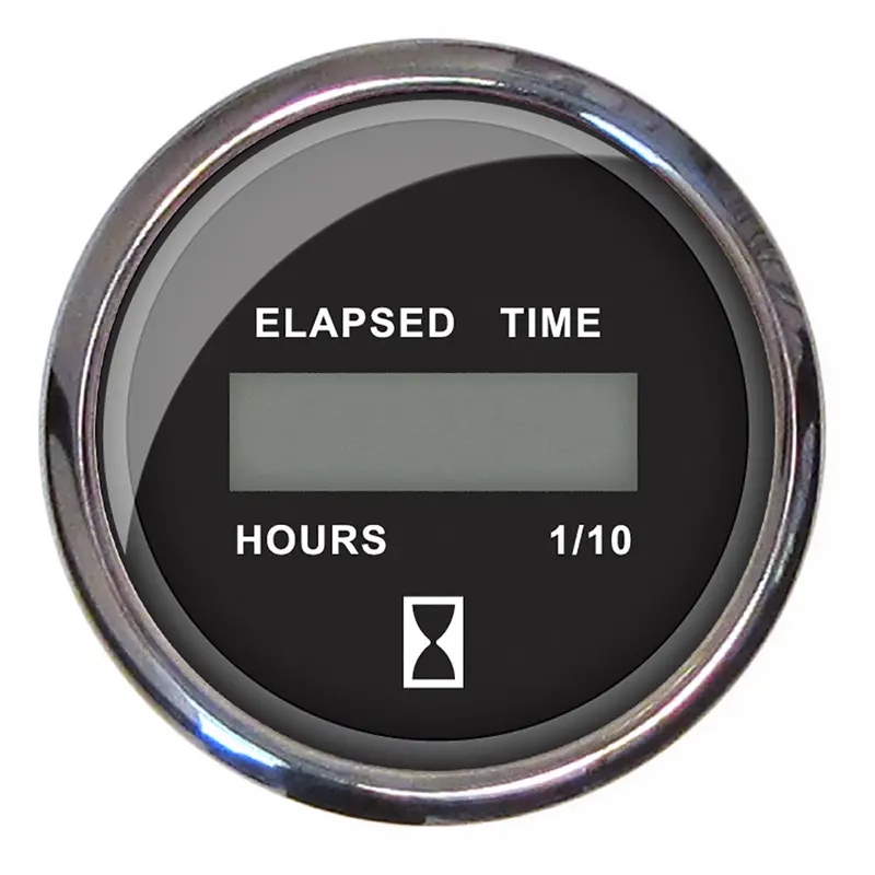 Faria Chesapeake Black 2" Hourmeter (Digital) [13715] 1