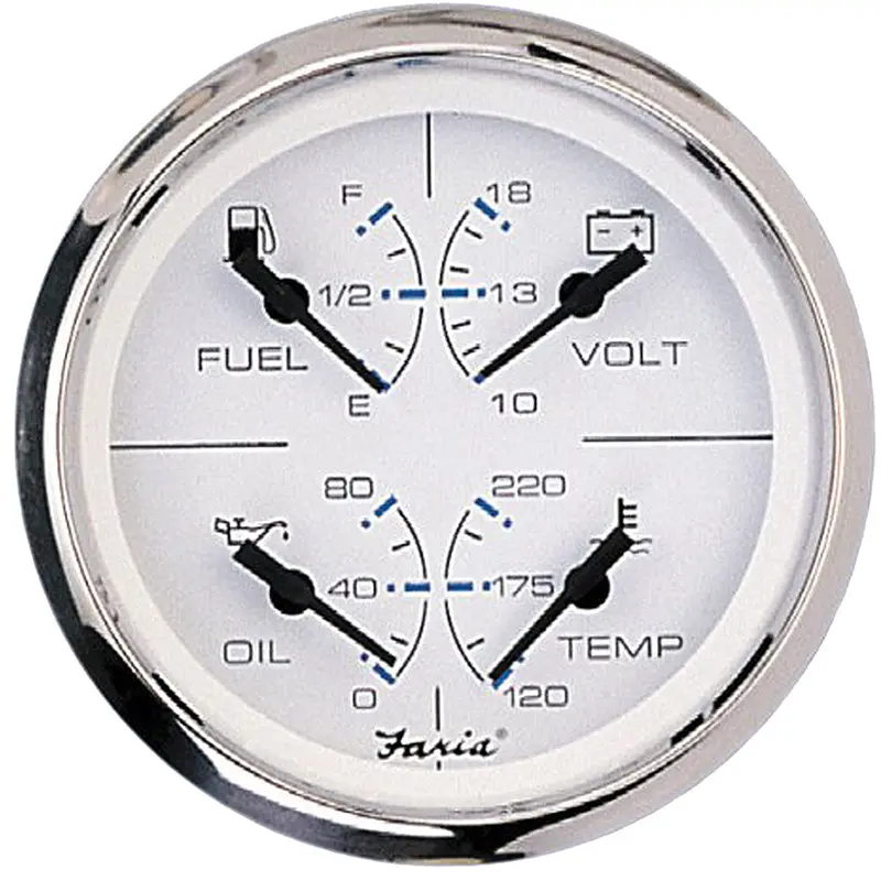 Faria Chesapeake White Ss 4" Multifunction Gauge [33851] 1
