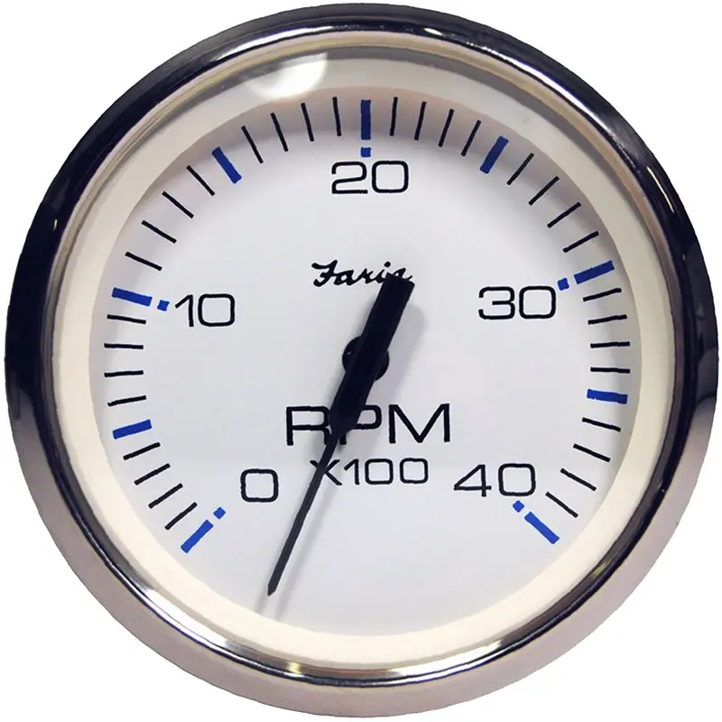 Faria Chesapeake White Ss 4" Tachometer - 4000 Rpm (Diesel) (Magnetic Pick-Up) [33818] 1