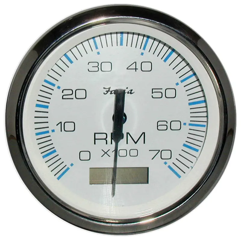 Faria Chesapeake White Ss 4" Tachometer W/Hourmeter - 7000 Rpm (Gas) (Outboard) [33840] 1