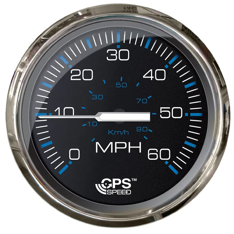 Faria Chesepeake Black 4" Studded Speedometer - 60Mph (Gps) [33749] 1