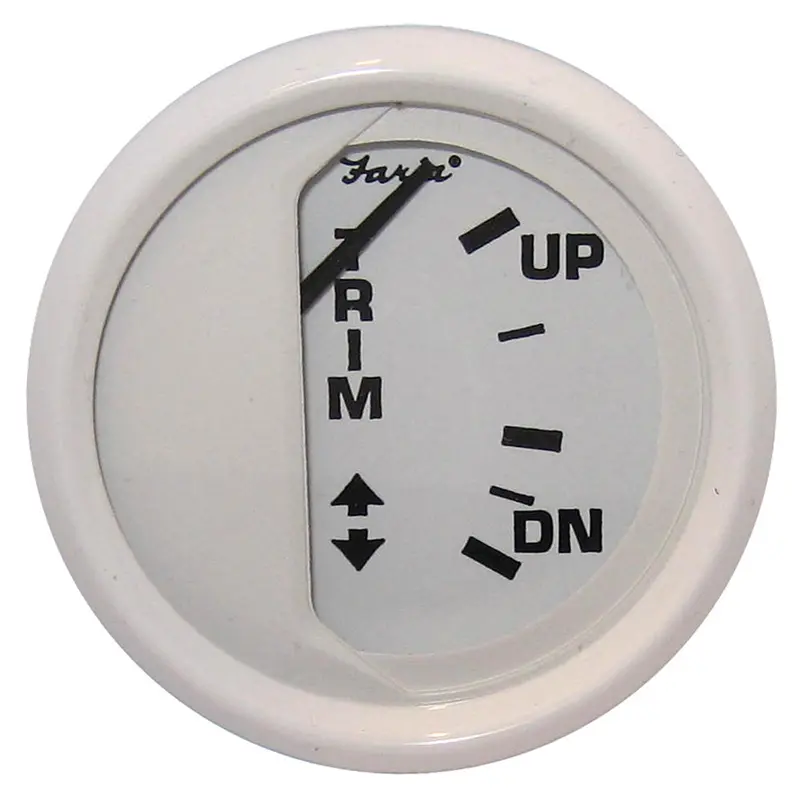 Faria Dress White 2" Trim Gauge (Mercury / Mariner / Mercruiser / Volvo Dp / Yamaha 01 And Newer) [13122] 1
